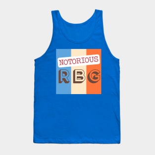 Notorious RBG Ruth Bader Ginsburg Retro Design. Tank Top